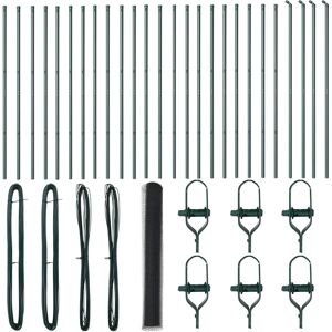 VidasxL Grey Metal Fence Set 50x1.2m - Fence VidasxL Grey Metal Fence Set 50x1.2m - Fence