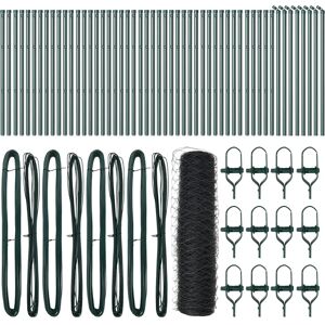 Vidaxl Gray Steel Fence Set - Outdoor Barrier Vidaxl Gray Steel Fence Set - Outdoor Barrier