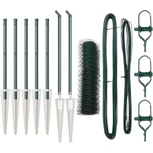 VidaXL Green Hexagonal Steel Garden Fence - Fence VidaXL Green Hexagonal Steel Garden Fence - Fence