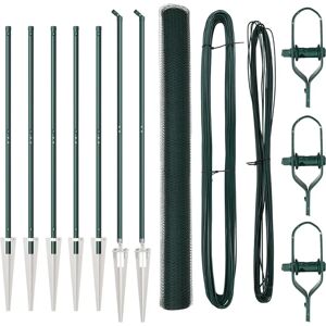vidaXL Green Metal Garden Fence Set - Garden, Pet, Child Barrier vidaXL Green Metal Garden Fence Set - Garden, Pet, Child Barrier