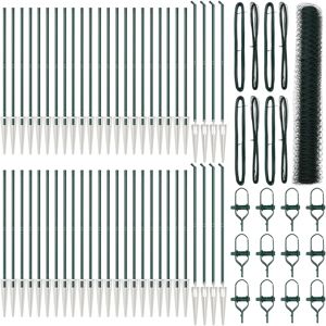 Green Hexagon Fence 1.2x100m Steel - Fence Set with Posts & Mesh Green Hexagon Fence 1.2x100m Steel - Fence Set with Posts & Mesh