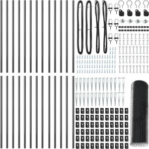 Vidaxl Gray Metal Fence Kit - External Garden Barrier Vidaxl Gray Metal Fence Kit - External Garden Barrier