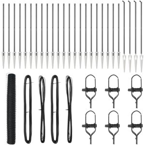 vidaXL Gray Metal Fencing Set - Outdoor Durable Boundary vidaXL Gray Metal Fencing Set - Outdoor Durable Boundary