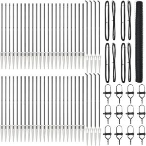 vidaXL Hexagonal Fence 1.6x100 m Steel, 13 pcs Poles 32 mm 180 cm vidaXL Hexagonal Fence 1.6x100 m Steel, 13 pcs Poles 32 mm 180 cm