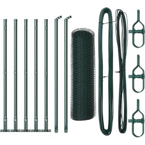 vidaXL Hexagon Fence Green 0.5x10 m Steel - Fence vidaXL Hexagon Fence Green 0.5x10 m Steel - Fence