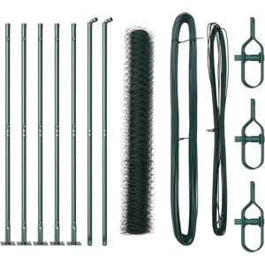 vidaXL Hexagon Fence Green - Steel Outdoor Garden Barrier vidaXL Hexagon Fence Green - Steel Outdoor Garden Barrier