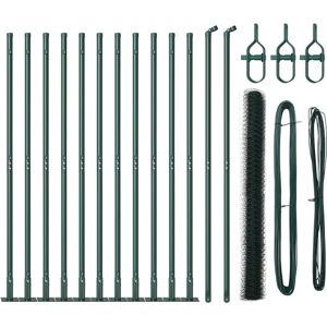 vidaXL Green Metal Garden Fence Set - Fencing Set vidaXL Green Metal Garden Fence Set - Fencing Set