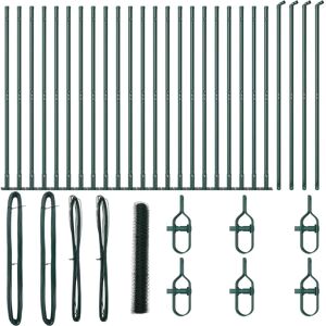 vidaXL Hexagonal Green Metal Fence - Fencing vidaXL Hexagonal Green Metal Fence - Fencing