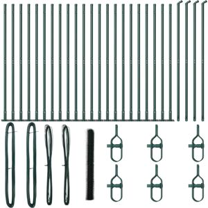 vidaXL Hexagonal Green Fence 1.4x50m Steel - Fencing vidaXL Hexagonal Green Fence 1.4x50m Steel - Fencing