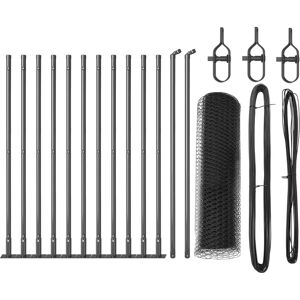 Vidaxl Gray Metal Fence Set - Outdoor Garden Barrier Vidaxl Gray Metal Fence Set - Outdoor Garden Barrier