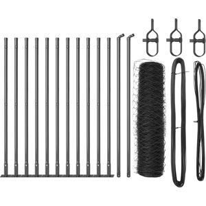 Vidaxl Gray Steel Garden Fence 25x0.5m - Garden Fence Vidaxl Gray Steel Garden Fence 25x0.5m - Garden Fence