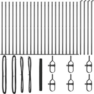 vidaXL Fence Set - Durable Metal & Concrete - Modern Industrial Style vidaXL Fence Set - Durable Metal & Concrete - Modern Industrial Style