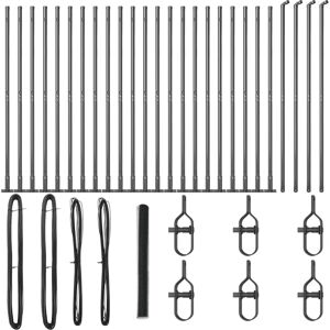 VidaXL Hexagonal Gray Steel Fence with Posts - Garden Boundary VidaXL Hexagonal Gray Steel Fence with Posts - Garden Boundary