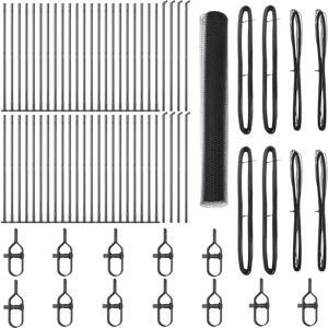 Vidaxl Grey Steel Fence Set - Rectangular 5 pcs Vidaxl Grey Steel Fence Set - Rectangular 5 pcs