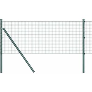 vidaXL Zaun mit 13 grünen Pfosten 0.8x25 m Metall vidaXL Zaun mit 13 grünen Pfosten 0.8x25 m Metall