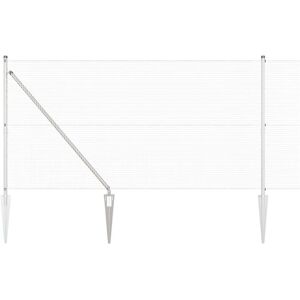 vidaXL Garden Fence with Pickets - Steel Galvanized - 7 Pickets vidaXL Garden Fence with Pickets - Steel Galvanized - 7 Pickets