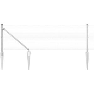 vidaXL Galvanized Steel Welded Wire Fence Kit 25x0.8m - Fence vidaXL Galvanized Steel Welded Wire Fence Kit 25x0.8m - Fence