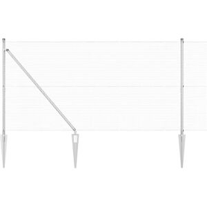 vidaXL Galvanized Steel Garden Fence - Industrial Style - Durable vidaXL Galvanized Steel Garden Fence - Industrial Style - Durable