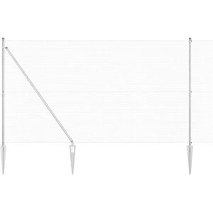 Vidaxl Silver Steel Fence Panel Set 25x1.5M - Fence Panels Vidaxl Silver Steel Fence Panel Set 25x1.5M - Fence Panels