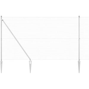 vidaXL Galvanized Steel Fence - Durable and Modern - Fence vidaXL Galvanized Steel Fence - Durable and Modern - Fence