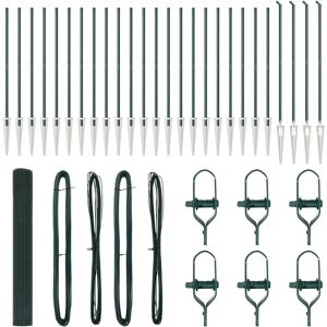 vidaXL Garden Fence with 13 Steel Posts - Garden Fence vidaXL Garden Fence with 13 Steel Posts - Garden Fence