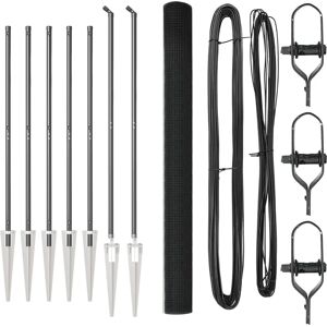 vidaXL Gray Welded Wire Fence - 13 Posts 50x1.5m vidaXL Gray Welded Wire Fence - 13 Posts 50x1.5m