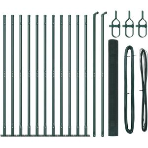 Vidaxl 13 Post Wire Fence - Metal Green, Easy Install, Classic Style Vidaxl 13 Post Wire Fence - Metal Green, Easy Install, Classic Style