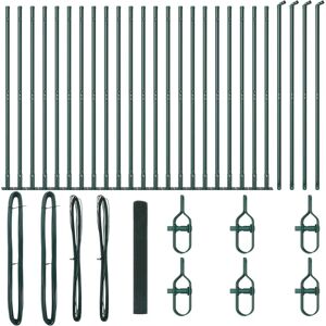 VidaXL Green Metal Welded Wire Fence with 13 Posts - Garden & Yard VidaXL Green Metal Welded Wire Fence with 13 Posts - Garden & Yard