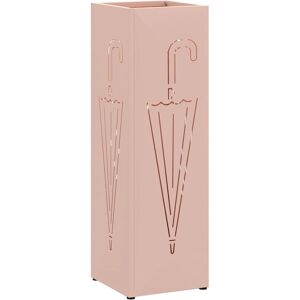 vidaXL Pink Metal Rectangular Modern Umbrella Stand - Umbrella Stand vidaXL Pink Metal Rectangular Modern Umbrella Stand - Umbrella Stand