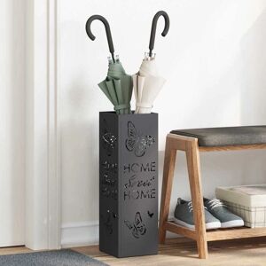 vidaXL Black Metal Umbrella Stand - Decorative Fits 3+ Umbrellas vidaXL Black Metal Umbrella Stand - Decorative Fits 3+ Umbrellas