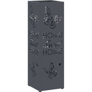 vidaXL Metal Umbrella Stand - Medium - Anthracite - Modern Decor vidaXL Metal Umbrella Stand - Medium - Anthracite - Modern Decor