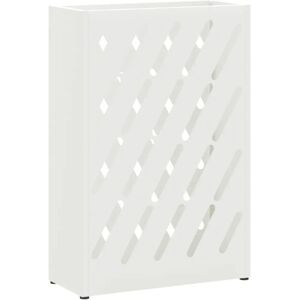 vidaXL White Steel Umbrella Stand - Interior Storage for Umbrellas vidaXL White Steel Umbrella Stand - Interior Storage for Umbrellas