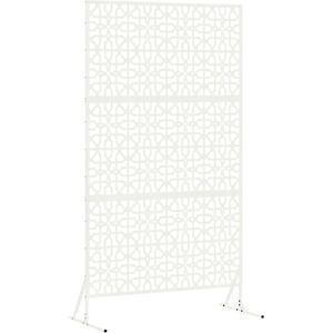 Vidaxl Valkoinen Metallipuutarhapaneeli Kukka-kuviolla - Puutarhaverkko Vidaxl Valkoinen Metallipuutarhapaneeli Kukka-kuviolla - Puutarhaverkko