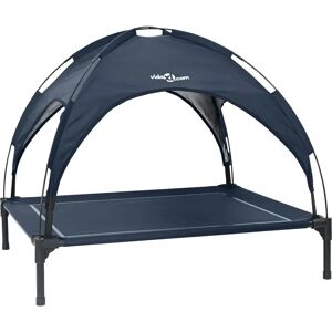 vidaXL Steel Navy Blue Raised Dog Bed XL 104x86x84.5 cm - Dog Bed vidaXL Steel Navy Blue Raised Dog Bed XL 104x86x84.5 cm - Dog Bed