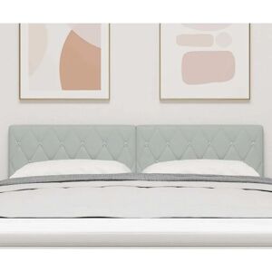 vidaXL Hellgraues Samt-Wandkopfteil - Kopfende vidaXL Hellgraues Samt-Wandkopfteil - Kopfende