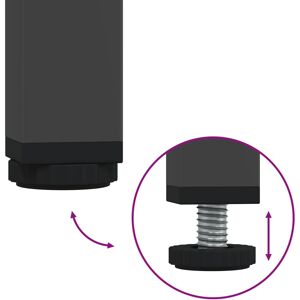 vidaXL 202x39x43.5 cm Black Steel TV Cabinet - TV Cabinet vidaXL 202x39x43.5 cm Black Steel TV Cabinet - TV Cabinet