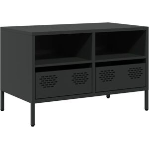 vidaXL 202x39x43,5 cm Schwarzer Stahl TV-Schrank - TV Schrank vidaXL 202x39x43,5 cm Schwarzer Stahl TV-Schrank - TV Schrank