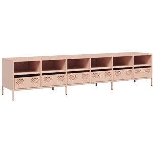 vidaXL 202x39x43,5cm Rosa Stahl TV-Schrank - TV Cabinet vidaXL 202x39x43,5cm Rosa Stahl TV-Schrank - TV Cabinet
