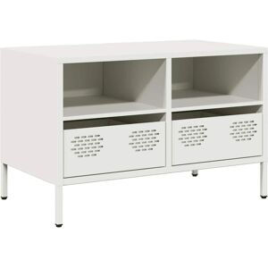 vidaXL White TV Cabinet 202x39x43.5 cm Cold-rolled Steel vidaXL White TV Cabinet 202x39x43.5 cm Cold-rolled Steel