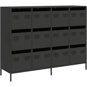 vidaXL 3307173 Buffet en acier noir - Meuble de salon - Publicité vidaXL 3307173 Buffet en acier noir - Meuble de salon - Publicité