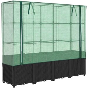 vidaXL Verhoogd Bed met Kasdeksel - Tuinplantbak Rattan vidaXL Verhoogd Bed met Kasdeksel - Tuinplantbak Rattan