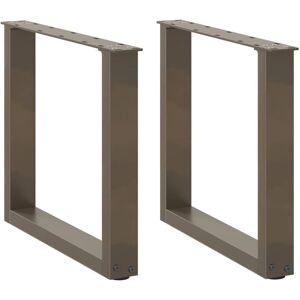 vidaXL Coffee table legs U-shape 2 pcs. natural steel 50x(42-43) cm - Coffee table legs vidaXL Coffee table legs U-shape 2 pcs. natural steel 50x(42-43) cm - Coffee table legs