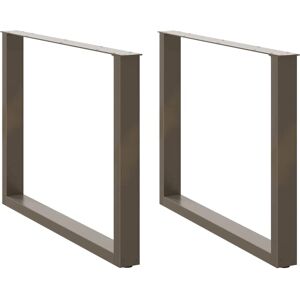 Vidaxl Steel U-Shape Table Legs - Supports Heavy Tables Vidaxl Steel U-Shape Table Legs - Supports Heavy Tables