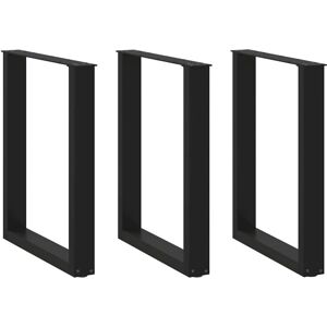 vidaXL U-Shaped Coffee Table Legs - 3 pcs - Black - 70x(72-73) cm - Steel vidaXL U-Shaped Coffee Table Legs - 3 pcs - Black - 70x(72-73) cm - Steel