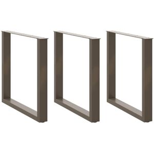 vidaXL Braune Stahl U-Form Couchtischbeine - Tischbeine vidaXL Braune Stahl U-Form Couchtischbeine - Tischbeine