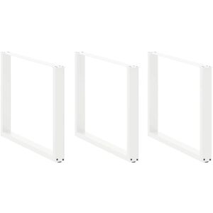 vidaXL U-formede stålben til sofabord - 2 stk hvide vidaXL U-formede stålben til sofabord - 2 stk hvide