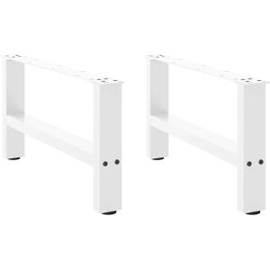 vidaXL Hvide stålfødder til sofabord - 60x(30-31)cm vidaXL Hvide stålfødder til sofabord - 60x(30-31)cm