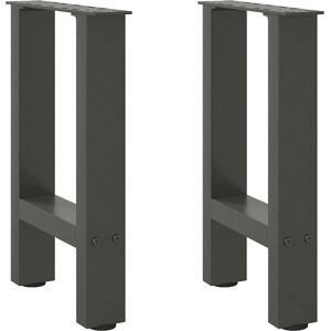 vidaXL Anthracite Steel Coffee Table Legs - 38x(42-43) cm vidaXL Anthracite Steel Coffee Table Legs - 38x(42-43) cm