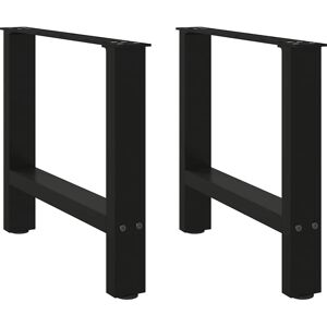 vidaXL Black Steel Coffee Table Legs - Support Heavy Tops vidaXL Black Steel Coffee Table Legs - Support Heavy Tops