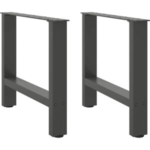 vidaXL Anthracite Steel Coffee Table Legs - Support for DIY Furniture vidaXL Anthracite Steel Coffee Table Legs - Support for DIY Furniture